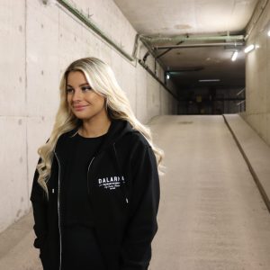 Dalarna, "Classic Logo" Premium Zip Hoodie, Unisex, Svart - Team Dalarna