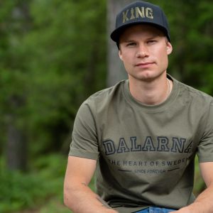 Dalarna, "College Logo" T-shirt, Unisex, Olive/Svart - Team Dalarna