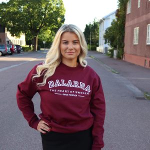 Heavy Crewneck, "College", Unisex, Burgundy - Team Dalarna