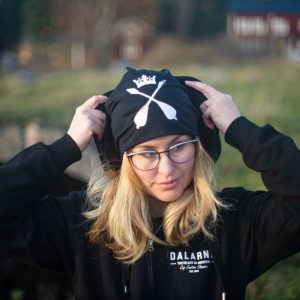 Dalavapnet, Jersey Beanie, Svart/Vit - Team Dalarna