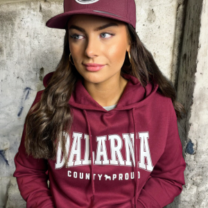 Dalarna "College Arch" Hoodie, Burgundy - Team Dalarna